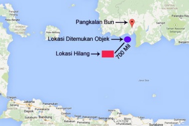 Phát hiện vật thể nghi vấn trong vùng tìm kiếm máy bay AirAsia