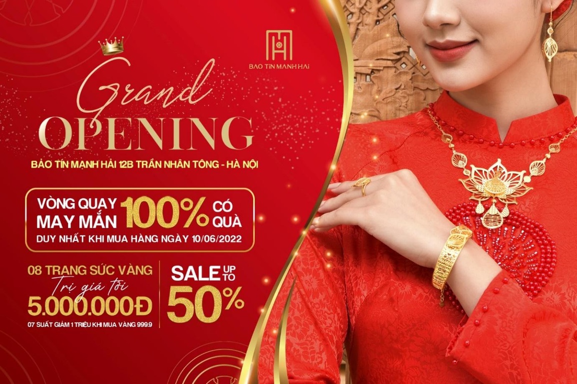 Bảo Tín Mạnh Hải khai trương cửa hàng mới tại 12B Trần Nhân Tông - Hà Nội - 1 Bảo Tín Mạnh Hải khai trương cửa hàng mới tại 12B Trần Nhân Tông - Hà Nội - 1