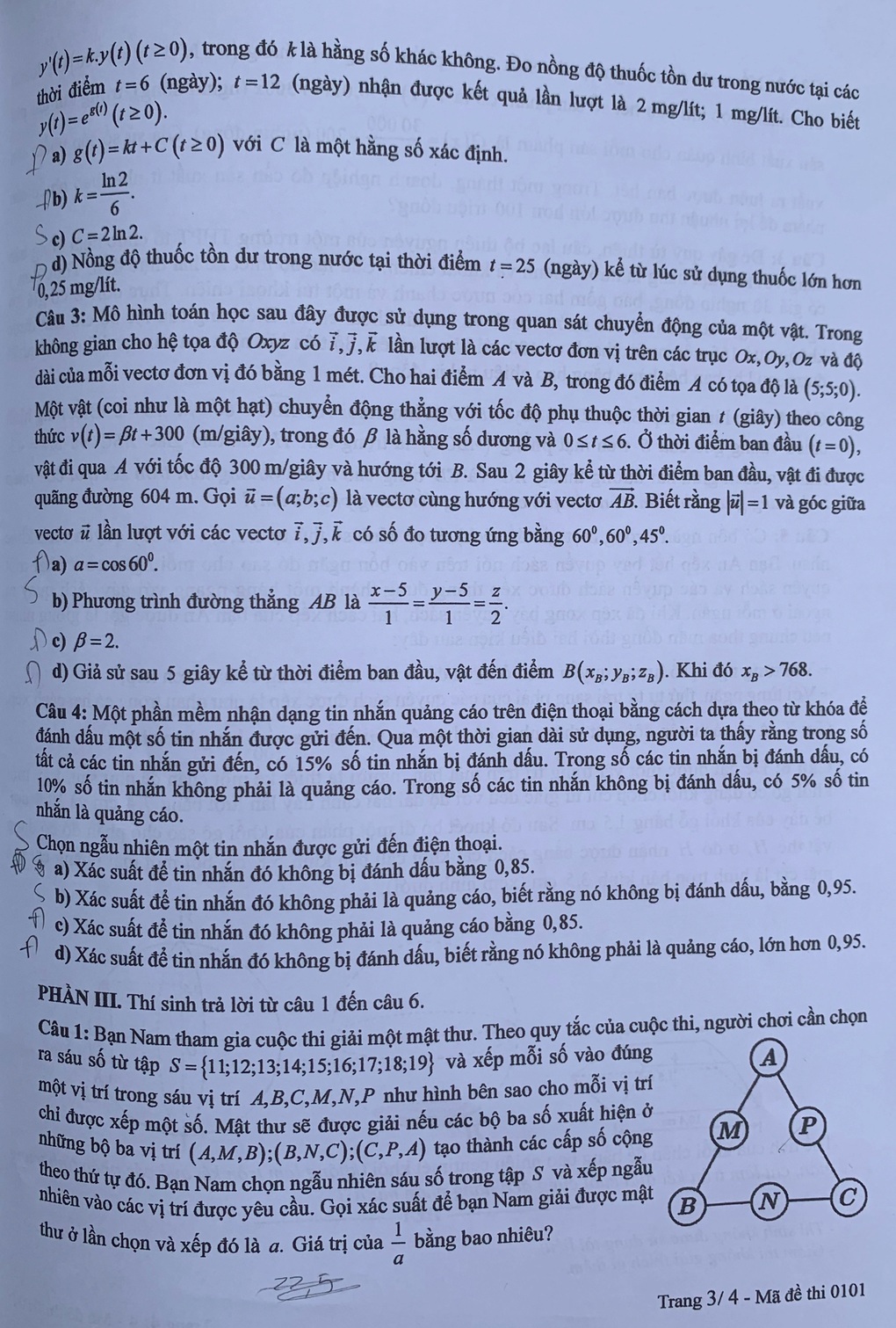 Đề toán thi tốt nghiệp THPT năm 2025 ra hướng mới - 3 Đề toán thi tốt nghiệp THPT năm 2025 ra hướng mới - 3