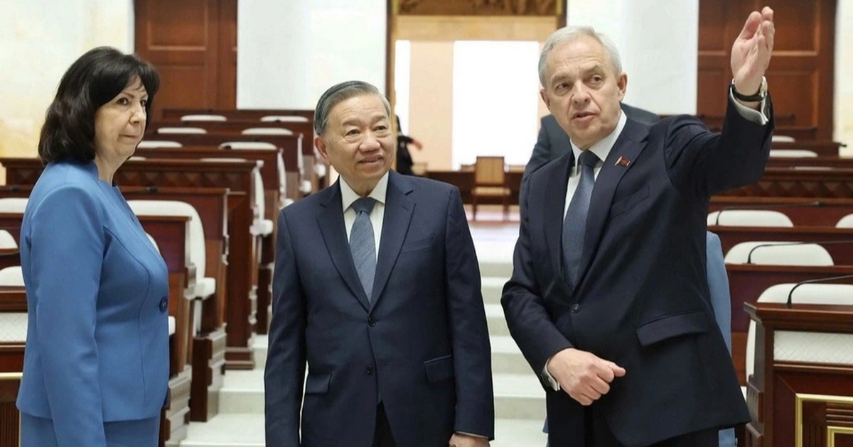Tổng Bí thư Tô Lâm hội kiến Chủ tịch Thượng viện và Chủ tịch Hạ viện Belarus