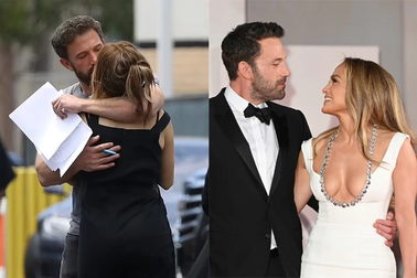 Jennifer Lopez tình tứ hôn Ben Affleck tại trường quay