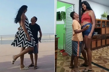 Cuộc sống của cô gái được mệnh danh là người khổng lồ và chồng