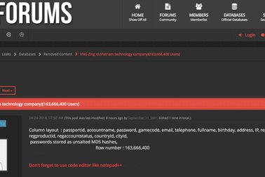 VNG lên tiếng về sự cố hơn 160 triệu Zing ID bị lộ thông tin cá nhân