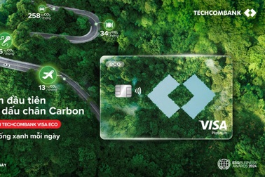 Techcombank Visa Eco: thẻ xanh theo dõi dấu chân carbon cho khách hàng sống xanh mỗi ngày