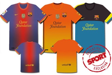 Hình ảnh về áo đấu lạ mắt của Barcelona mùa tới