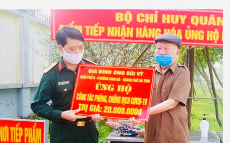 Cụ ông 90 tuổi trích 20 triệu đồng tiền lương hỗ trợ chống dịch Covid-19 - 1 Cụ ông 90 tuổi trích 20 triệu đồng tiền lương hỗ trợ chống dịch Covid-19 - 1