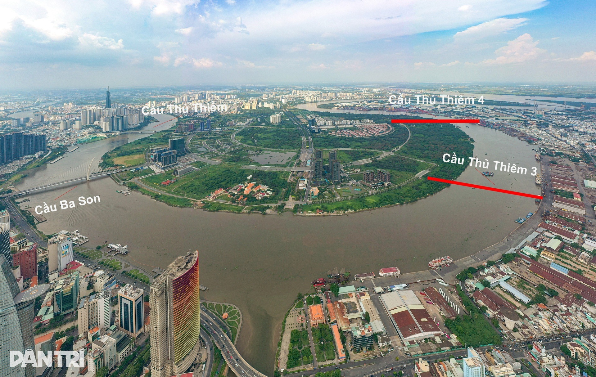 Vị trí dự kiến xây 2 cây cầu làm thay đổi diện mạo khu đô thị Thủ Thiêm - 1 Vị trí dự kiến xây 2 cây cầu làm thay đổi diện mạo khu đô thị Thủ Thiêm - 1