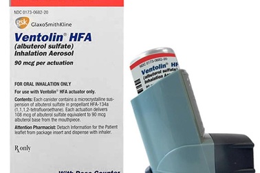 Thu hồi hơn nửa triệu lọ thuốc xịt trị hen Ventolin