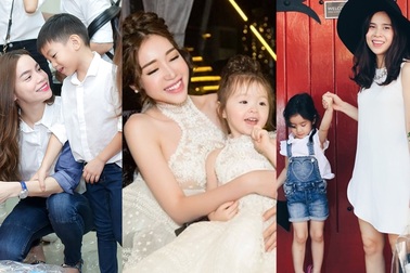 Thời trang “ton sur ton” siêu đẹp của 3 cặp mẹ con Vbiz Việt