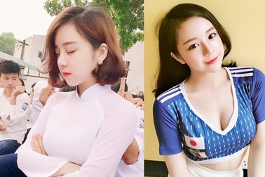 “Hot girl ngủ gật” nhiệt tình cổ vũ cho đội tuyển Nhật Bản tại World Cup