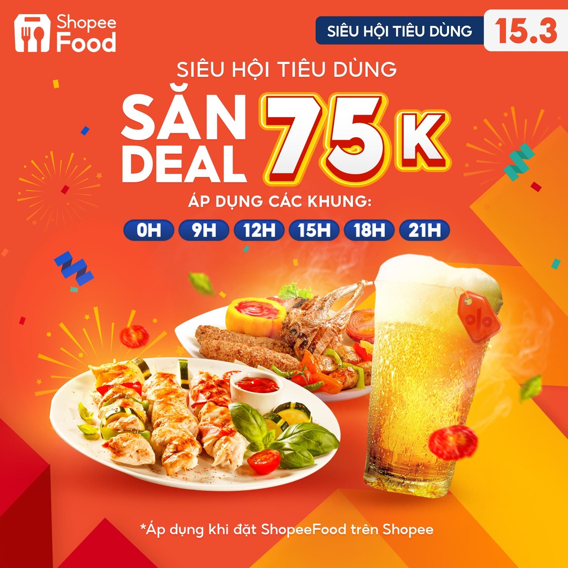 Khuyến mãi Siêu hội tiêu dùng 15/3 - Siêu tiệc 0 đồng trên Shopee - 4 Khuyến mãi Siêu hội tiêu dùng 15/3 - Siêu tiệc 0 đồng trên Shopee - 4