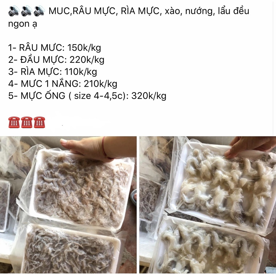 Râu mực giá rẻ bất ngờ, bán tràn lan khắp chợ mạng - 1 Râu mực giá rẻ bất ngờ, bán tràn lan khắp chợ mạng - 1