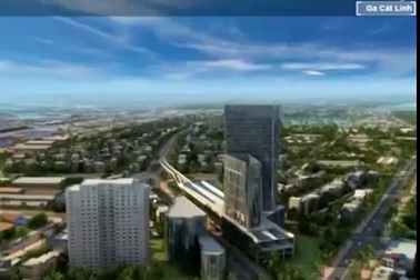 Video 3D mô phỏng đoàn tàu đường sắt trên cao ở Hà Nội