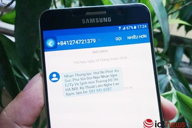 Hơn 591.000 lượt phản ánh tin nhắn rác trong năm 2016
