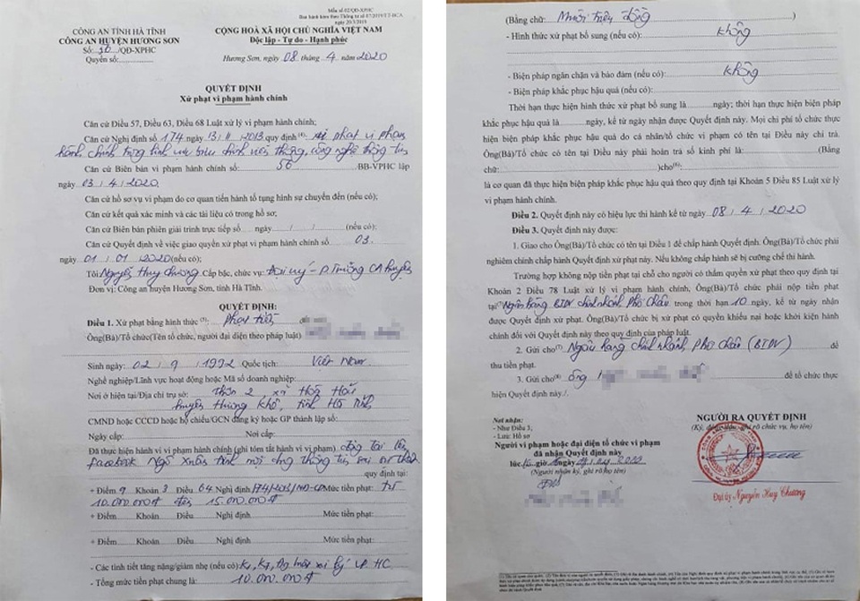 Thanh niên “diễn trò” kêu cứu tại khu cách ly bị phạt 10 triệu đồng - 2 Thanh niên “diễn trò” kêu cứu tại khu cách ly bị phạt 10 triệu đồng - 2
