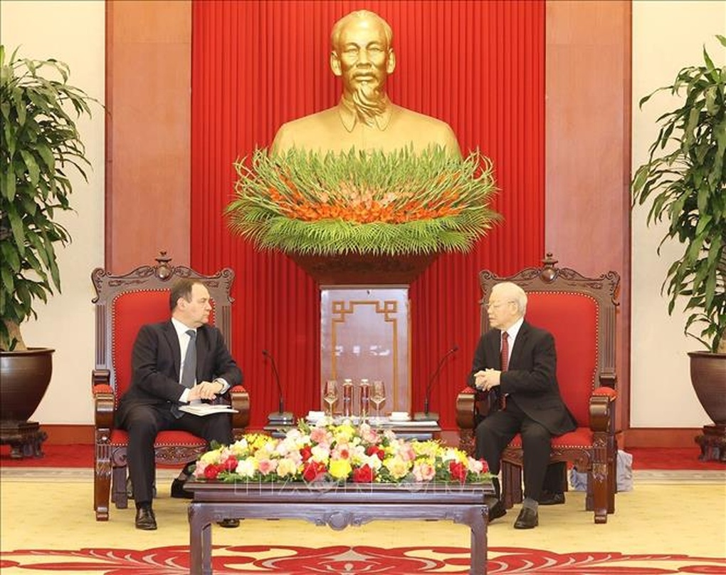 Tổng Bí thư Nguyễn Phú Trọng tiếp Thủ tướng Belarus Roman Golovchenko - 2 Tổng Bí thư Nguyễn Phú Trọng tiếp Thủ tướng Belarus Roman Golovchenko - 2
