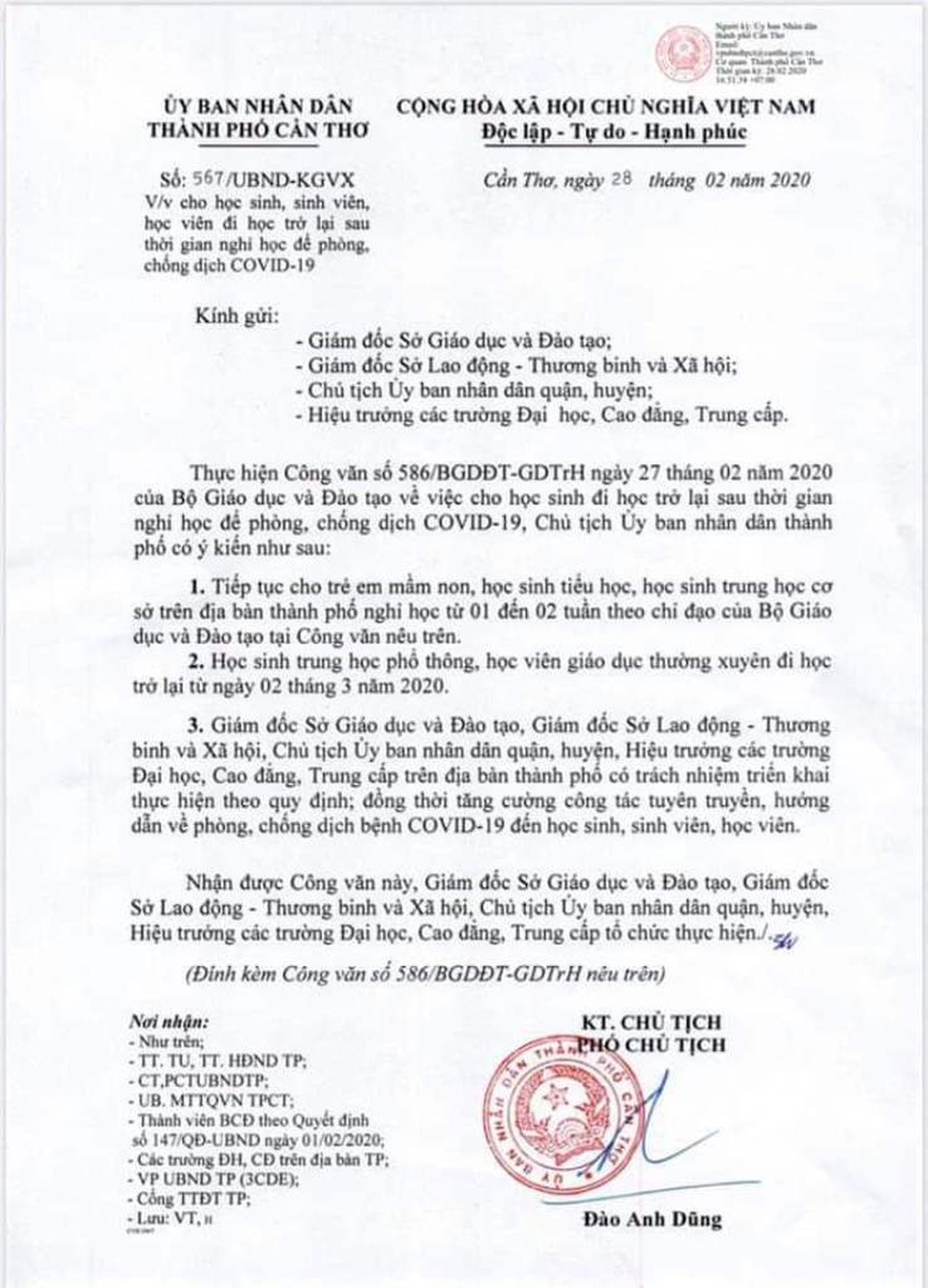 Thêm nhiều địa phương cho học sinh THPT đi học trở lại từ ngày 2/3 - 7 Thêm nhiều địa phương cho học sinh THPT đi học trở lại từ ngày 2/3 - 7