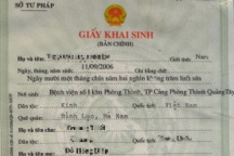 Hà Nội thu hồi, hủy bỏ một giấy khai sinh cấp năm 2008