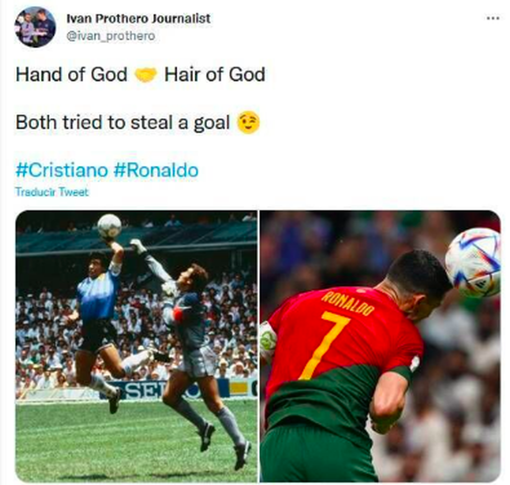 Pha nhận vơ bàn thắng của Ronaldo bị ví với tình huống Bàn tay của Chúa - 3 Pha nhận vơ bàn thắng của Ronaldo bị ví với tình huống Bàn tay của Chúa - 3