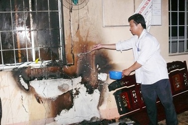 Cháy trụ sở UBND xã 