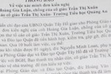 Hiệu trưởng cử giáo viên “áp giải” giáo viên!