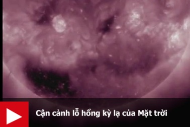 Cận cảnh lỗ hổng kỳ lạ của Mặt trời