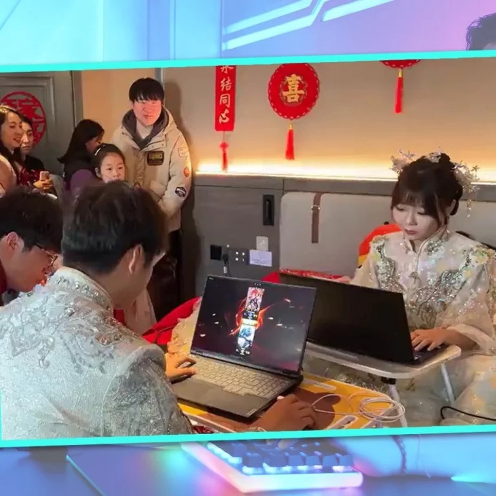 Biến lễ cưới thành cuộc thi game, chú rể nhận thua trước cô dâu - 1