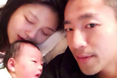 Vợ chồng Từ Hy Viên hạnh phúc bên con gái mới sinh 