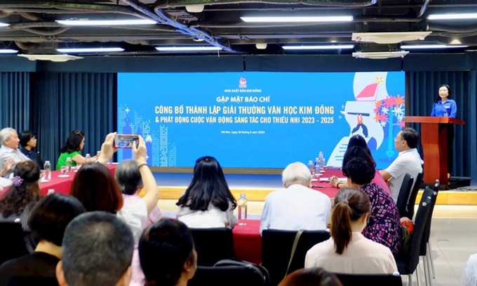 Công bố thành lập Giải thưởng Văn học Kim Đồng và phát động Cuộc vận động sáng tác cho thiếu nhi 2023-2025.