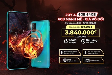 Vsmart Joy 4 có thêm bản 6GB RAM giá tốt nhất phân khúc
