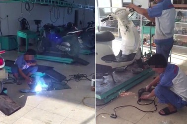 Đề nghị giải tán cửa hàng sửa xe máy "phun lửa" ở chung cư