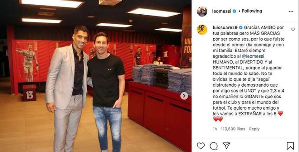 Luis Suarez “hả lòng hả dạ” khi Messi công kích Barcelona - 1 Luis Suarez “hả lòng hả dạ” khi Messi công kích Barcelona - 1