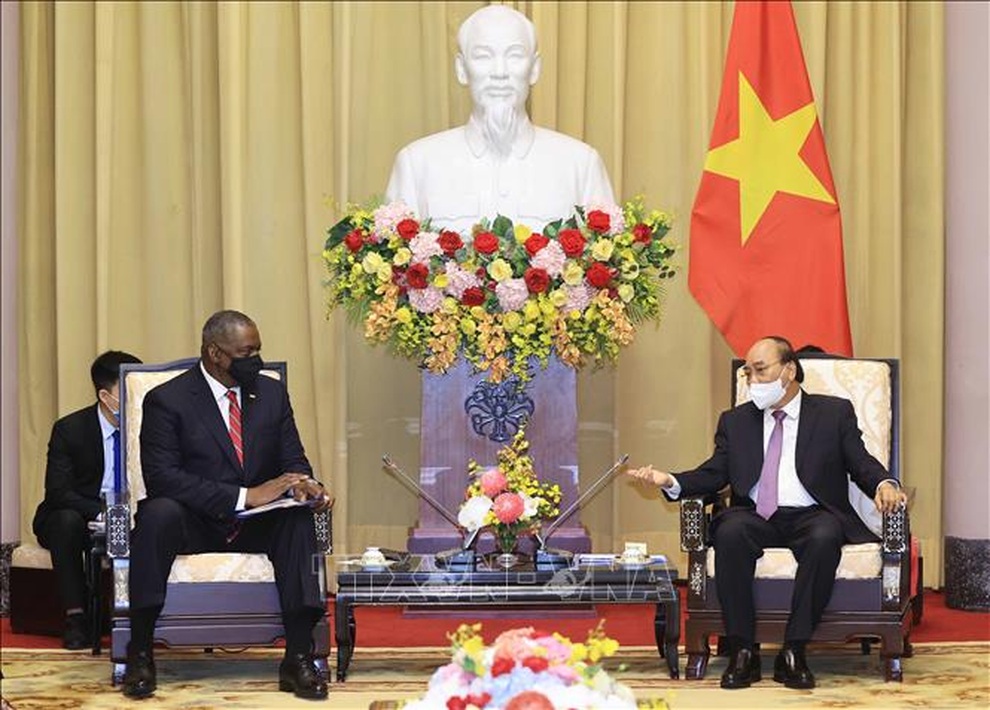 Chủ tịch nước tiếp Bộ trưởng Quốc phòng Hoa Kỳ - 1 Chủ tịch nước tiếp Bộ trưởng Quốc phòng Hoa Kỳ - 1