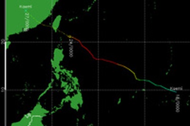 Bão Kaemi xuất hiện ở đông bắc biển Đông