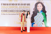 Hoa hậu Thanh Hà nhận danh hiệu Đại sứ thiện chí trẻ IISAM