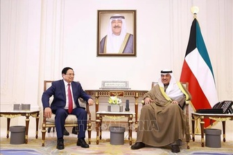 Thủ tướng Phạm Minh Chính hội kiến Hoàng Thái tử Nhà nước Kuwait