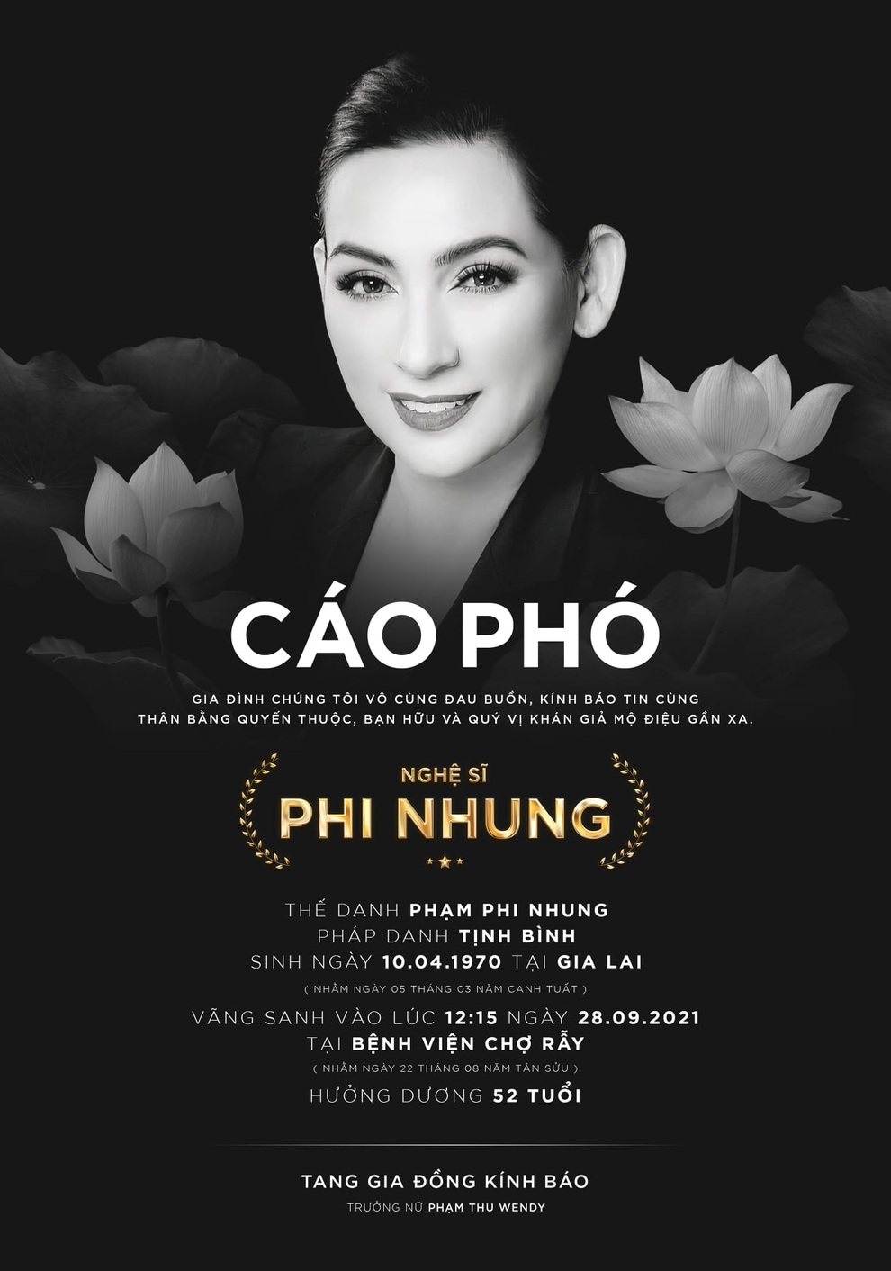 Danh ca Thái Châu, Thanh Lam nghẹn ngào trong lễ cầu siêu ca sĩ Phi Nhung - 1 Danh ca Thái Châu, Thanh Lam nghẹn ngào trong lễ cầu siêu ca sĩ Phi Nhung - 1