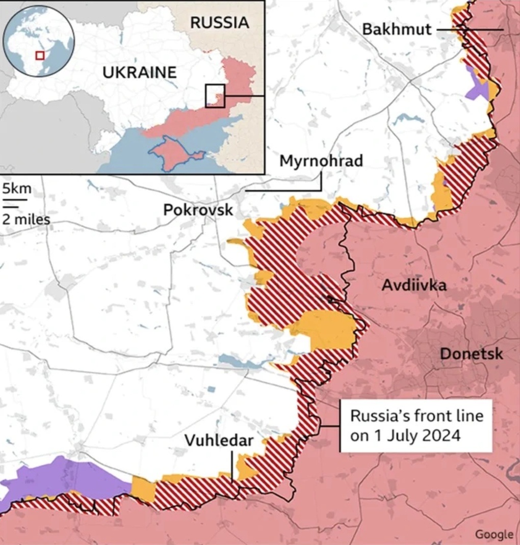 Ukraine mất thêm lãnh thổ, Nga áp sát pháo đài chiến lược Donbass - 2