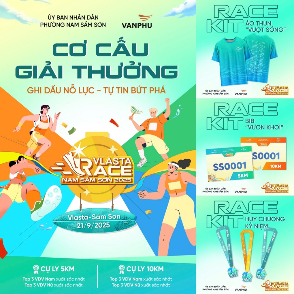 Vlasta Race Nam Sầm Sơn 2025 - Giải chạy tiên phong tại Sầm Sơn: Lời mời gọi từ biển xanh - 2 Vlasta Race Nam Sầm Sơn 2025 - Giải chạy tiên phong tại Sầm Sơn: Lời mời gọi từ biển xanh - 2