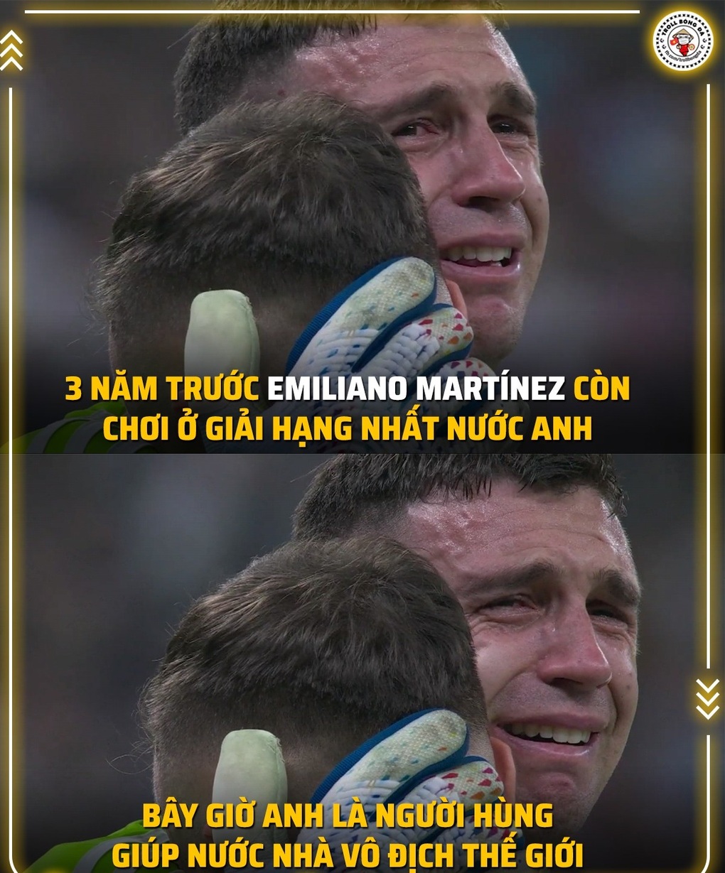 Nhiều người nhắc đến Messi, nhưng quên mất rằng nếu không có sự xuất sắc của thủ thành Martinez, Argentina chắc chắn sẽ không lên được ngôi vô địch World Cup (Ảnh: Troll bóng đá). Nhiều người nhắc đến Messi, nhưng quên mất rằng nếu không có sự xuất sắc của thủ thành Martinez, Argentina chắc chắn sẽ không lên được ngôi vô địch World Cup (Ảnh: Troll bóng đá).