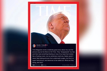 Tổng thống Trump phàn nàn về ảnh bìa của tạp chí Time