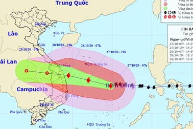 Bão số 9 tiếp tục tăng cường độ, đêm nay nhiều tỉnh miền Trung mưa to