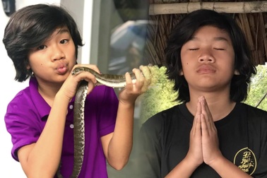 Con trai Kiều Trinh: 13 tuổi, tay không bắt rắn trong "Đất rừng phương Nam"