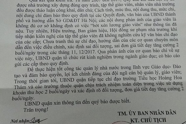Hà Nội: Chưa đủ cơ sở kết luận giáo viên bị bớt tiền dạy 2 buổi/ngày