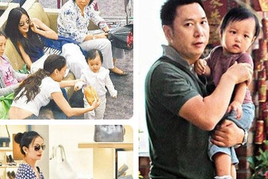 Gia đình Triệu Vy vui vẻ tại Đài Loan