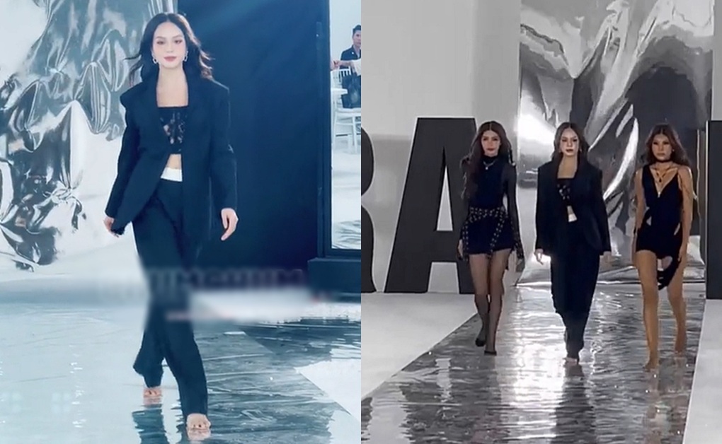 Hoa hậu Thanh Thủy mặc gợi cảm, đi chân trần thị phạm catwalk - 2 Hoa hậu Thanh Thủy mặc gợi cảm, đi chân trần thị phạm catwalk - 2