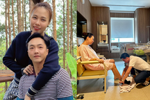 Đàm Thu Trang làm dâu hào môn: Vừa sinh con, được chồng cưng hết mực