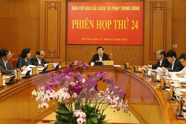 Phiên họp thứ 24 Ban Chỉ đạo Cải cách tư pháp Trung ương