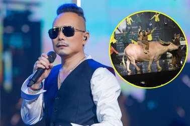 Jimmii Nguyễn chi 100 triệu đồng để mang trâu trắng lên sân khấu