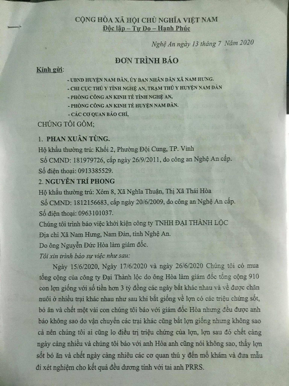 Các trại đồng loạt “tố” lợn giống chết do bị nhiễm bệnh - 1 Các trại đồng loạt “tố” lợn giống chết do bị nhiễm bệnh - 1